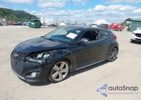 2015 Hyundai Veloster Turbo z USA, uszkodzony, nr VIN KMHTC6AE8FU237673